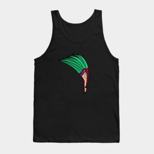 Abstract Clan Face With Spikey Hair Tank Top